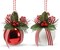 Ornativity Red and White Ornaments - Shiny Red and White Ball Ornament with Realistic Holly Leaf and Red Cranberry Berries with Rustic Candy String Christmas Tree Decoration Set - Pack of 10